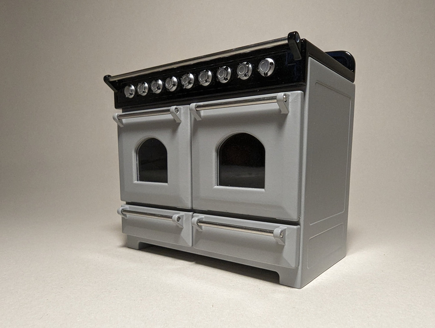 1:12 Scale Dollhouse Miniature Vintage Double Oven Stove Cooker - SIde By Side Style -  for Miniature Kitchen