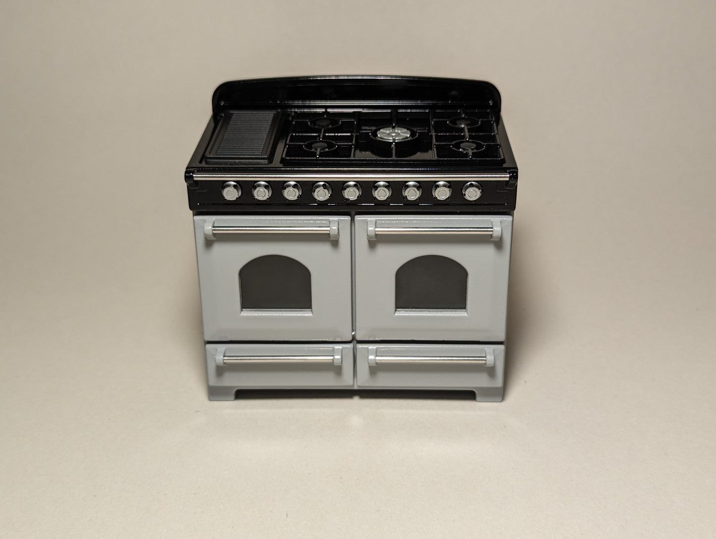 1:12 Scale Dollhouse Miniature Vintage Double Oven Stove Cooker - SIde By Side Style -  for Miniature Kitchen